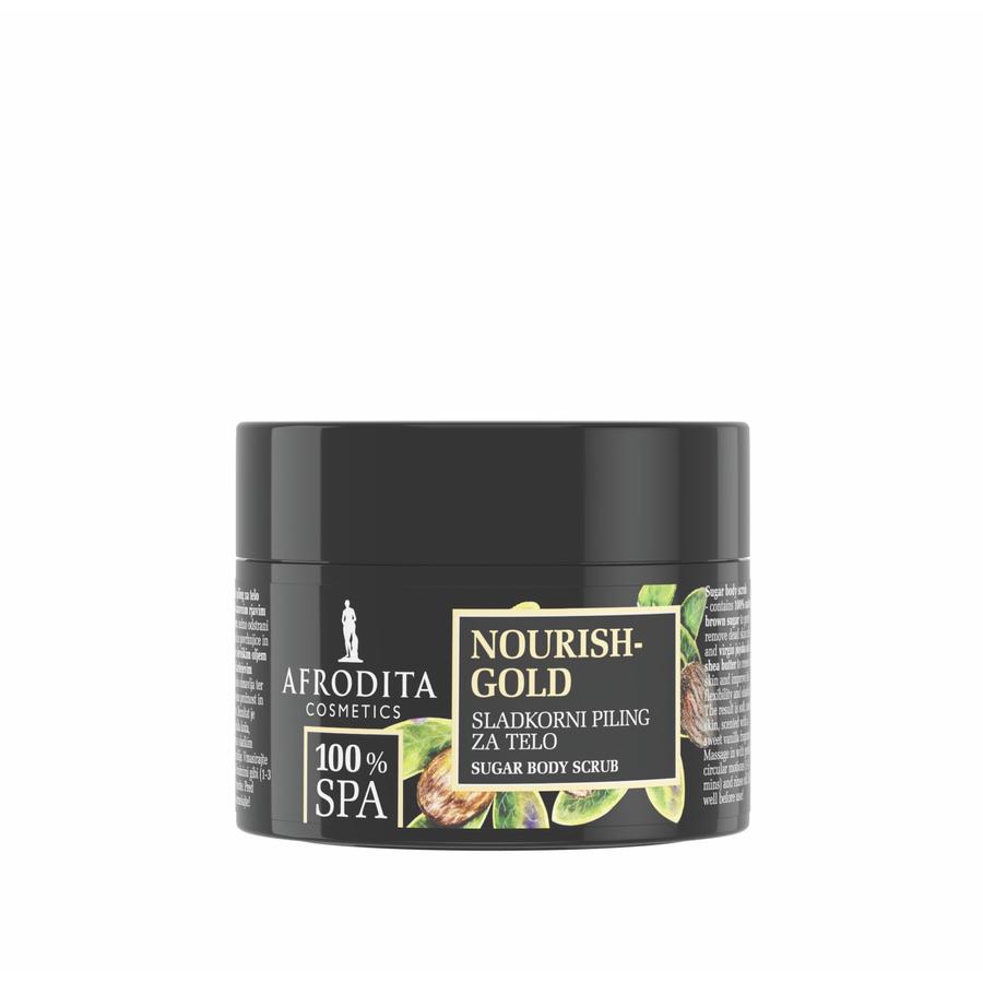 Afrodita 100% SPA GOLD tápláló cukros peeling testre